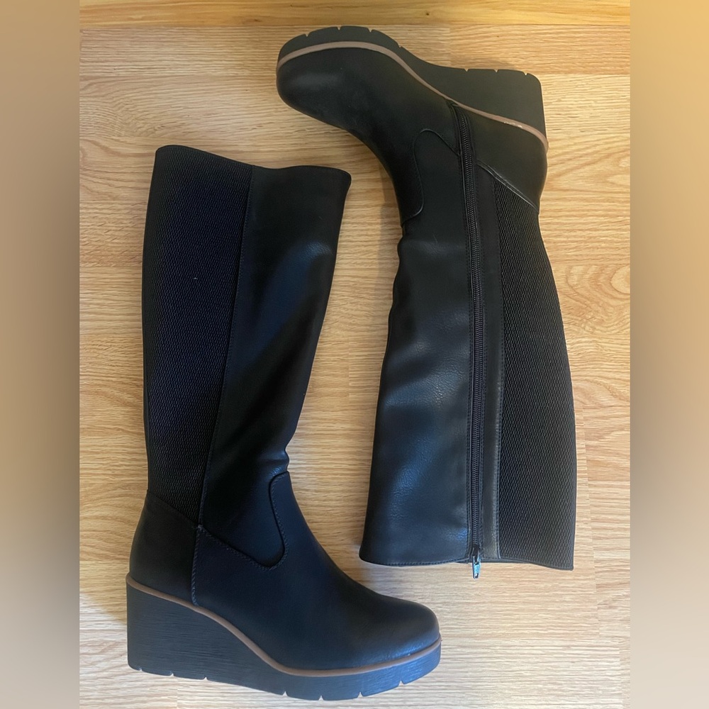 SOUL by Naturalizer Black Knee-High Women's Boots